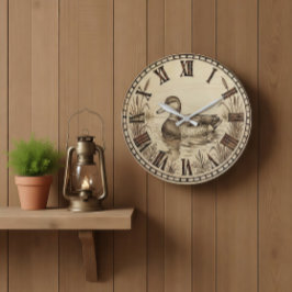 Duck Pond Wall Clock  Stor Klocka