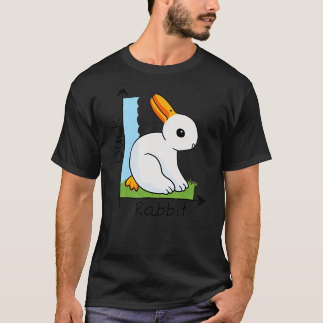 Duck Rabbit Funny Graph Animal Chart Cute Mid-Autu T Shirt (Framsida)