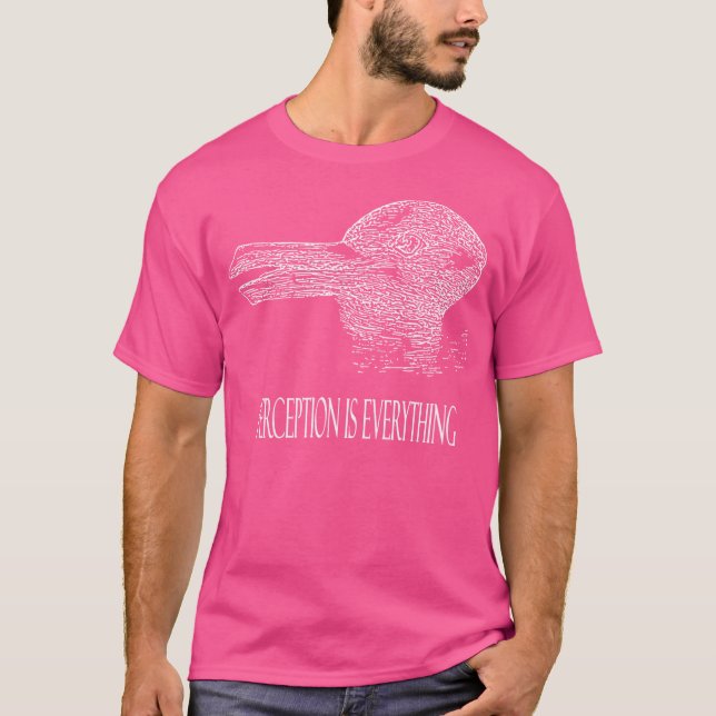 Duck Rabbit Optisk Illusion Perception Är Allt T Shirt (Framsida)