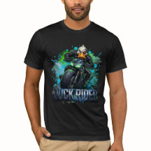 Duck Rider 3D Cyber Duck Motorcykel T-Shirt