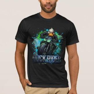 Duck Rider 3D Cyber Duck Motorcykel T-Shirt