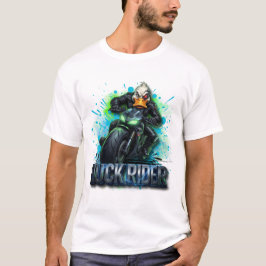Duck Rider 3D Cyber Duck Motorcykel T-Shirt