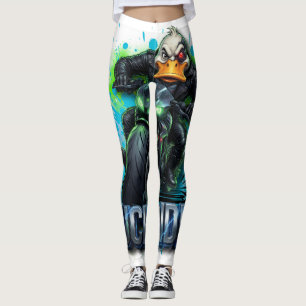 Duck Rider 3D Cyber Duck Motorcykel T-Shirt Leggings
