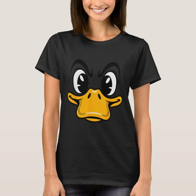Duck Shirt Adult Kids Men Women Yellow Duck Face C T Shirt (Framsida)