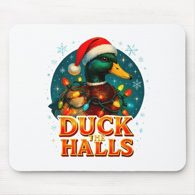 Duck The Halls Funny Christmas Lights Hunting Seas Musmatta (Framsidan)