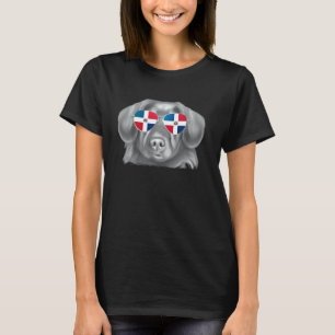 Duck Tolling Retrievers Hund Dominikanska Flaggan T Shirt