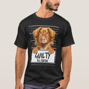 Duck Tolling Retrievers Mugshot Skyldig Hund T Shirt