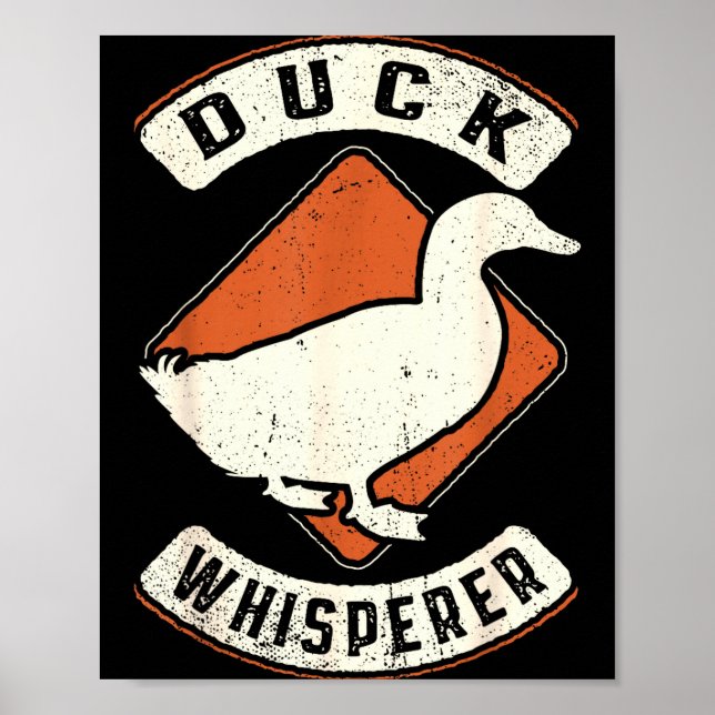 Duck Whisperer Vintage Clic Retro Animal Love  Poster (Framsidan)