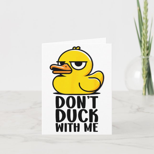 Ducka inte med mig, Rubber Ducky Rolligt Meme Cool Kort (Framsida)