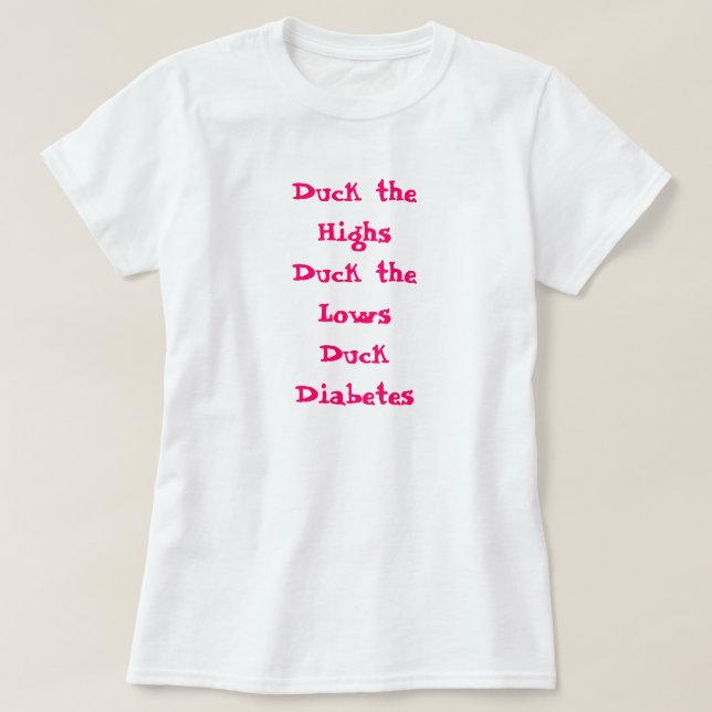 Ducka kickarna duckar Lowsankasockersjukan Tee (Design framsida)