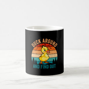 Ducka runt och ta reda på kaffemugg