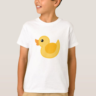 Ducka T-tröja i gult och vit - Ducky gummi T Shirt