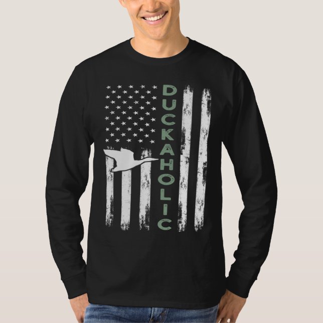 Duckaholic  Ideas for a Duck Hunter and Bird T Shirt (Framsida)