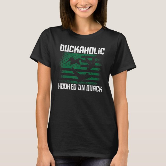 Duckahooking på Quack American Anka Hunter T Shirt (Framsida)