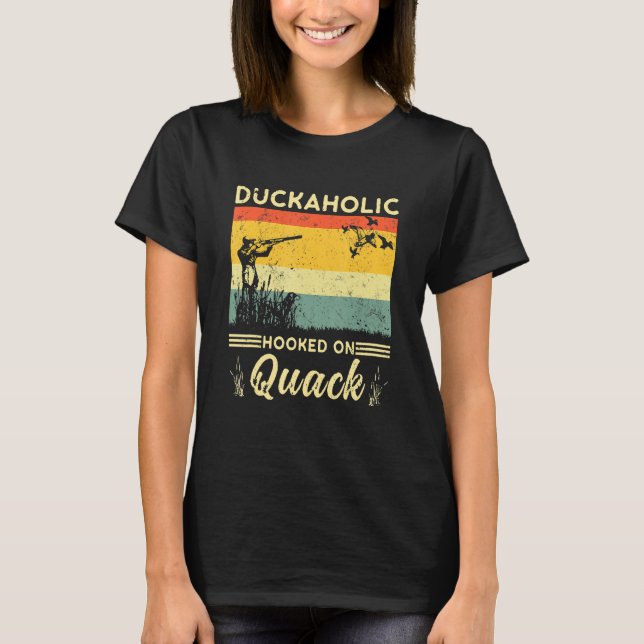 Duckahooking på Quack Anka Hunting T Shirt (Framsida)
