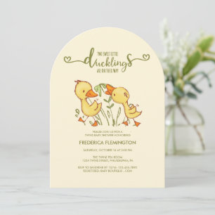 Duckande Twillingar Baby Shower Inbjudningar