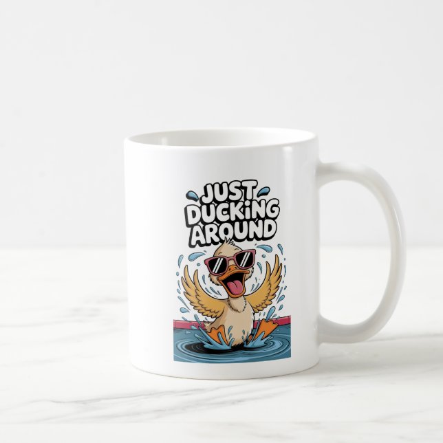 Duckar bara runt Anka-utskrift Kaffemugg (Höger)