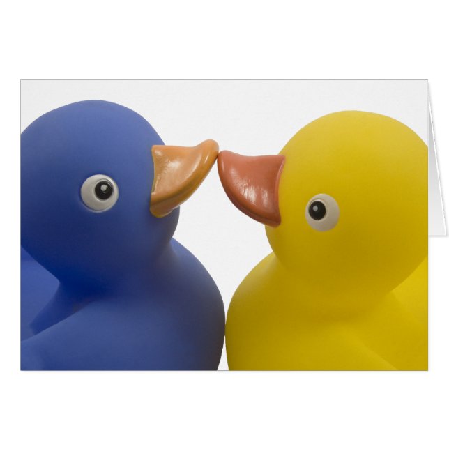 Duckar förälskat hälsningskort (Framsidan Horizontal)