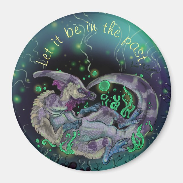 Duckbill Dinosaur Art Magnet (Framsidan)