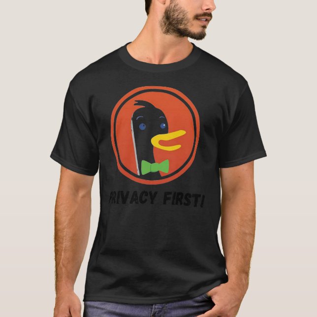 Duckduckgo Privacy Web Browser For Internet   T Shirt (Framsida)