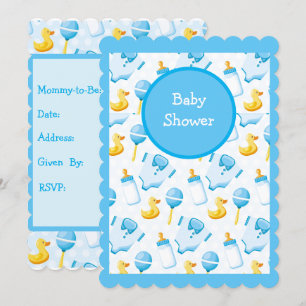 Duckie Baby Shower Inbjudningar