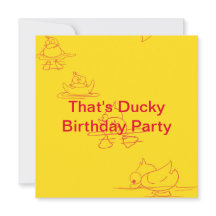 Duckie Birthday-inbjudan