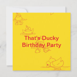 Duckie Birthday-inbjudan Inbjudningar