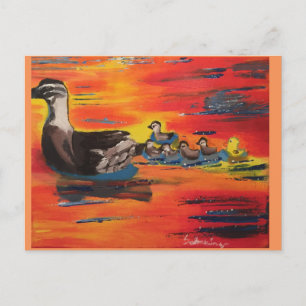 Duckie Sunset Vykort