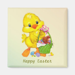 Duckling, ägg och bunny Påsk Magnet