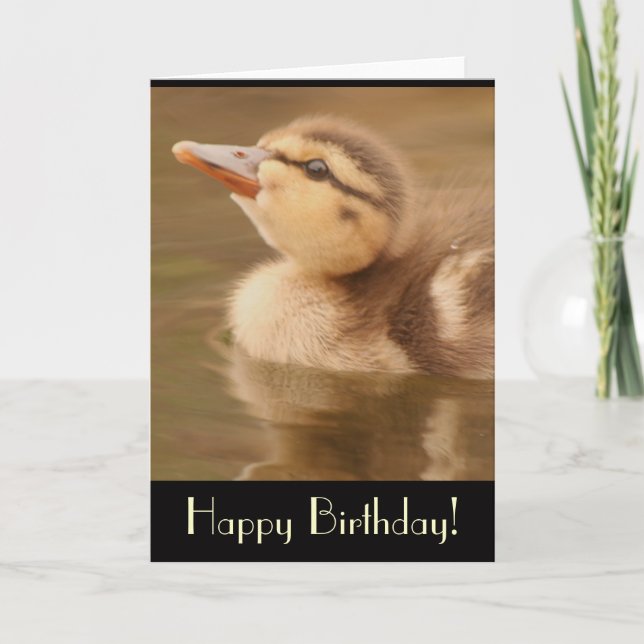 Duckling Birthday Card Kort (Framsida)