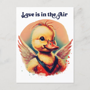 Duckling Cupid "Kärlek är i Luft" vykort