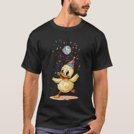 Duckling Danning under Disco Boll med Confetti T Shirt