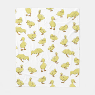 Duckling-fågel mönster fleecefilt