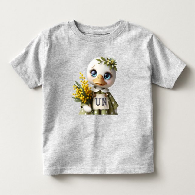 Duckling i en Grönt Dress med Mimosa T Shirt (Framsida)