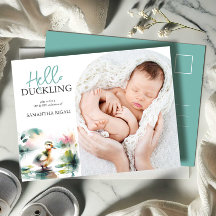 Duckling-inbjudningar Sip och se Baby Shower Boy