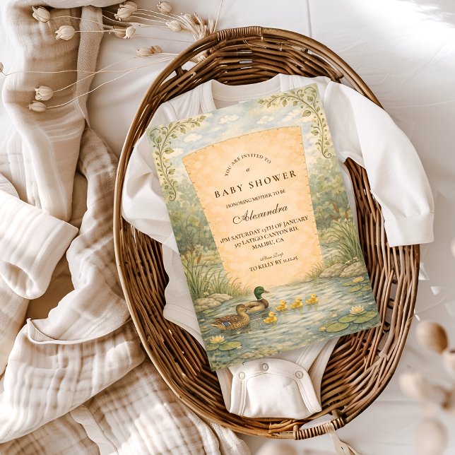 Duckling Pond Baby Shower Inbjudningar (Skapare uppladdad)