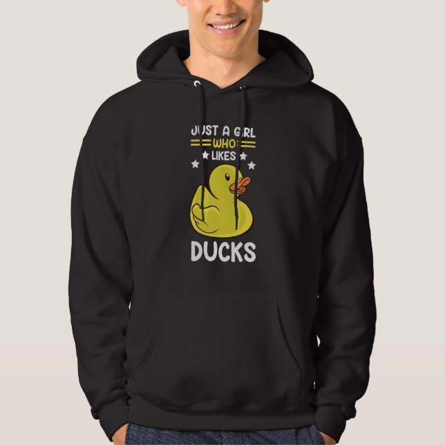 Duckling Rubber Anka Quack Pond Say 1 Hoodie (Framsida)