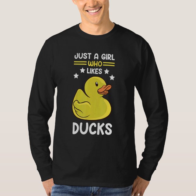 Duckling Rubber Anka Quack Pond Say 1 T Shirt (Framsida)
