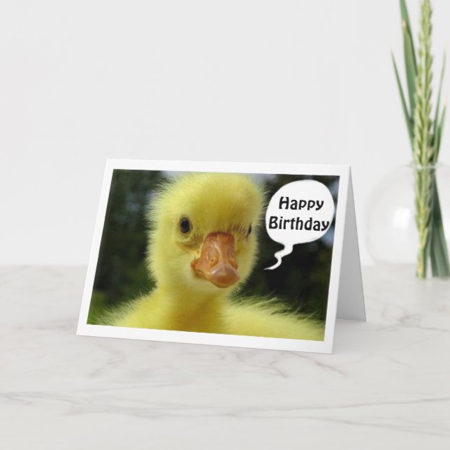 DUCKLING SÄGER HOPPAS ATT DIN BIRTHDAY ÄR "BARA DU KORT (Framsida)