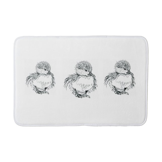 ducklingbathmaten skrivar och bläckillustrationen badrumsmatta (Framsidan)