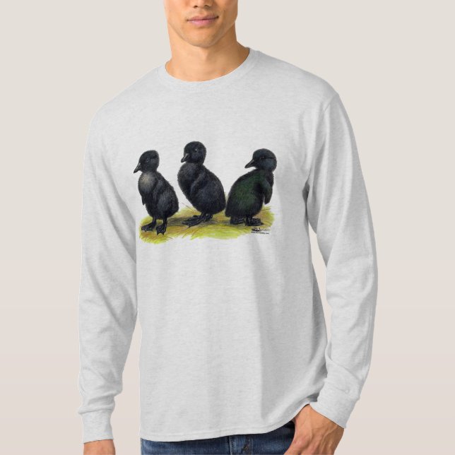 Ducklings Black Cayuga Tee Shirt (Framsida)