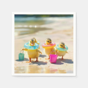 Ducklings med Beach Leksak Pappersservett