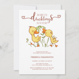 Ducklings-Twillingar Babykläder Inbjudningar