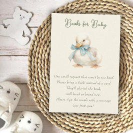 Duckning med Ribbon Baby Shower Bokar för Baby Tilläggskort