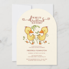 Duckning Twillingars Baby Shower-inbjudan Inbjudningar