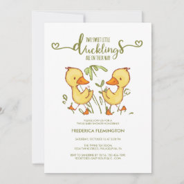 Duckning Twillingars Baby Shower-inbjudan Inbjudningar