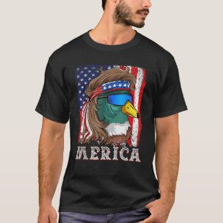 DuckoholMallard Anka American Flagga Waterfowl Du T Shirt