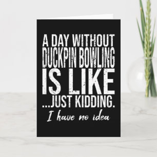 Duckpin bowling lustig presentidé kort