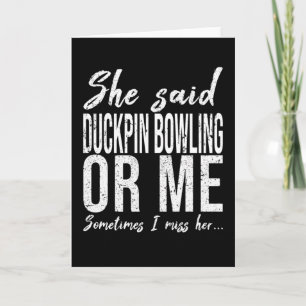 Duckpin bowling lustig presentidé kort