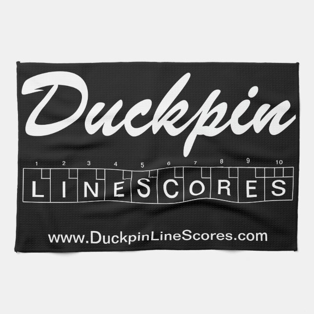 Duckpin Line Scores Tower Kökshandduk (Horisontell)